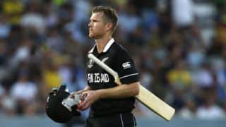 As Jimmy Neesham hit Super Over six, his coach breathed his last